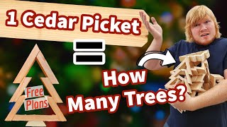 30 Cents Per Tree FREE Plans Included Christmas Woodworking Project [upl. by Arrim]