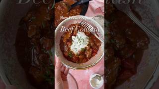 Slow cooker beef goulash  recipe in the comments glutenfree slowcooker slowcookerrecipe [upl. by Namie]