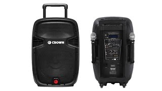 Crown Pro5008R Portable Trolley Rechargeable Speaker D15 400w Dual Wireless Mic Usb Sd Bt Fm Aux [upl. by Haskell]