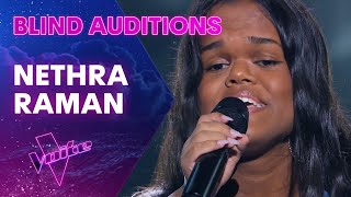 Nethra Raman Performs Lewis Capaldis Bruises  The Blind Auditions  The Voice Australia [upl. by Htebaile458]