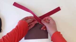 How to tie a flat knot using Stampin Up ribbon [upl. by Esme]