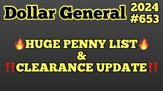 2024653💥Dollar General Couponing‼️HUGE PENNY LIST‼️CLEARANCE UPDATE‼️Must Watch👀👀 [upl. by Meara]