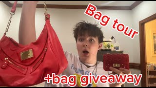 Bag collection tour  Bag GIVEAWAY and MORE [upl. by Thorpe412]