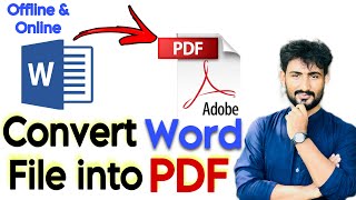 How to Convert Word File into PDF  Urdu  Hindi [upl. by Lapides]