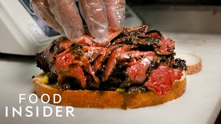 The Best Pastrami Sandwich In NYC  Best Of The Best  Food Insider [upl. by Romo]