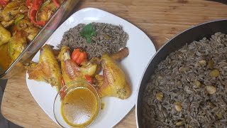 Black Mushroom Rice Recipe Haitian Party RICE [upl. by Nilya410]