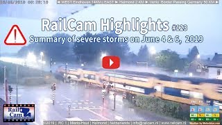 Live on Railcam Severe Storms with heavy Rain 123 [upl. by Atinnor]