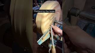 Easiest Way to Flatten the Base of Your Woodturning Project shorts woodturning lathe [upl. by Mariano839]