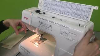 Threading amp Sewing with the Janome New Home Sewing Machine at MakeHaven [upl. by Dessma]