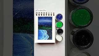 Easy Landscape for BeginnersThe Dark Beachartpaintingdrawingacrylictrendingexploreshorts [upl. by Byrdie]