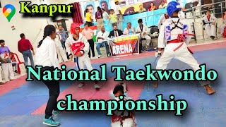 National Taekwondo championship Taekwondo fighting 💪 Teakwood championship kanpur karate video [upl. by Yelrebma52]