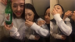 Goo Hara and Sulli shows their Intimate Friendship with Snap Cute and Naughty Pictures [upl. by Yttig]