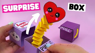 How to make origami SURPRISE BOX origami pop out box [upl. by Ihsir89]