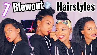 7 Adult Hairstyles on a Natural Blowout [upl. by Ztnaj70]