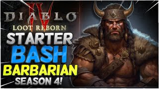 Starter Bash Barbarian Build Guide Diablo 4 Season 4 [upl. by Hugues]