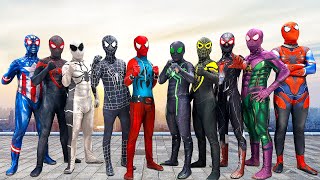 SUPERHEROs Story  Super SPIDERMAN FULL COLOR TEAM Vs SUPER BADGUY TEAM 2  Funny Live Action [upl. by Youlton]