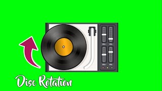 Record Spinning  Cd Player Green Screen Adobe After Effect Cd Animation  Rotating Music Disc [upl. by Ahsitel]