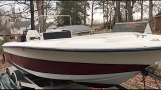 Center Console boat restoration update  Top Rails removed [upl. by Ainesell]