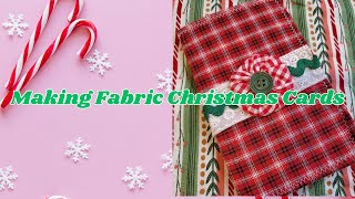 Making Fabric Christmas Cards [upl. by Arikahs]