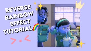 Reverse Rainbow Effect Tutorial🌈 most requested  tutorial edit [upl. by Rubma417]