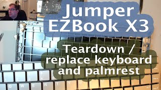 63 Jumper Amazon EZBook X3  Liquid damage shorted power button replace keyboard [upl. by Eremihc]