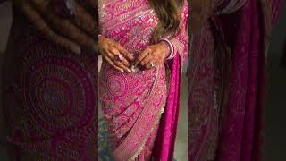 1st time wearing saree on her reception  Dolly Jain saree draping [upl. by Marna]