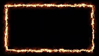 Animation of a fiery rectangular frame in 4k resolution [upl. by Arocet]