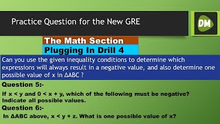 GRE Math Practice Determining Negative Expressions amp Possible Values of x in ΔABC [upl. by Daria]