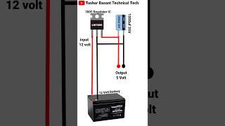 12 Volt Into Convert 5 Volt DC 7805 IC Connection shorts [upl. by Ailsun952]