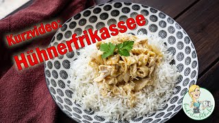 Kurzvideo Hühnerfrikasse mit gegartem Hühnchen im Thermomix [upl. by Yellhsa]