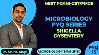 NEET PGINICETFMGE Microbiology PYQ Series  PYQ 15 Shigella dysentery [upl. by Nojid]