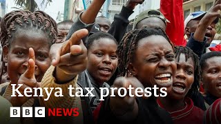 Protests in Nairobi over Kenya governments tax hikes  BBC News [upl. by Conah178]