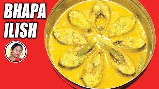 Ilish Bhapa  Famous Traditional Bengali Recipe Bhapa Ilish  Steamed Hilsa Fish By Shampas Kitchen [upl. by Clinton89]