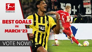 BEST GOALS in March  Haller de Ligt or… – Goal of the Month [upl. by Llerrit]