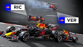 The Red Bull Disaster Verstappen and Ricciardos Baku crash  3D analysis [upl. by Hsiwhem477]