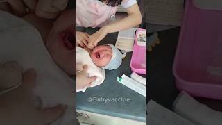 Baby Vaccine action at hospital 🏥 and funny 😂 baby love cute family babygirl happy funny [upl. by Nelra]