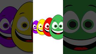 Purple Yellow Red Green kidssong learn colors funny egg cartoonforkids BabyBigMouth shorts [upl. by Canotas]