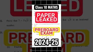 Maths Paper Leaked Pre board Exam Class 10  Maths Class 10 Important Questions 202425  Exphub [upl. by Favian]