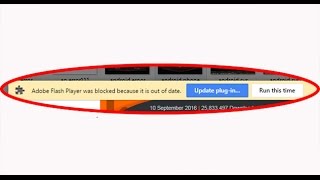 How to fix Adobe Flash Player was blocked because it is out of date in Google chrome [upl. by Ahsienahs]