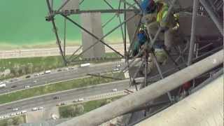 Marcegaglia Scaffolders at 200 meters above Doha [upl. by Ymereg]