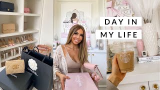 DAY IN MY LIFE🧖🏻‍♀️CHANEL UNBOXING MOTHERS DAY amp MAKEUP HAUL Slmissglam [upl. by Fanestil]