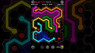 Flow Free Hexes Daily Puzzles 12x12 Extreme Level 12 V8 [upl. by Bachman]