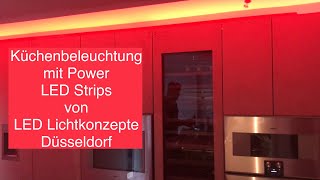 Küchenbeleuchtung mit hochleistungs LED Strips RGB Warmweiss [upl. by Ephraim]