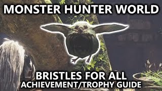 Monster Hunter World  Bristles For All AchievementTrophy Guide  Capture the Bristly Crake Bird [upl. by Tyre]