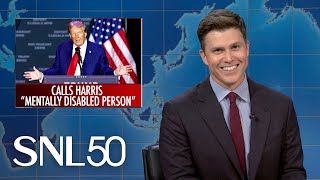 Weekend Update Trump Calls Kamala Harris “Mentally Disabled Person”  SNL [upl. by Bruns]