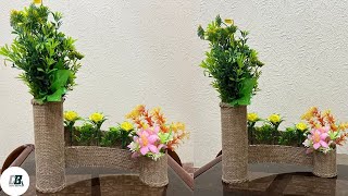 DIY Jute Flower Vase  Handmade Rustic Home Decor  CraftsBeat [upl. by Prendergast]