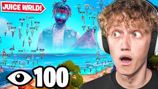 I Got 100 Players To Land At JUICE WRLD In Chapter 2 Remix Fortnite Update [upl. by Eirak]