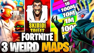 Top 3 WEIRD Fortnite Creative Maps [upl. by Schweitzer]