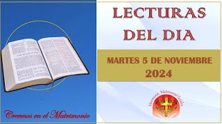 LECTURAS DEL DIA  5 DE NOVIEMBRE [upl. by Nanji]