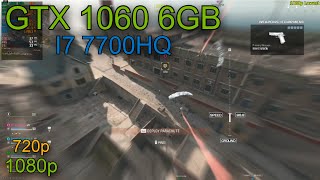 GTX 1060 6GB Laptop  i7 7700HQ  CODW Rebirth Island  1080p 720p [upl. by Niwrek]